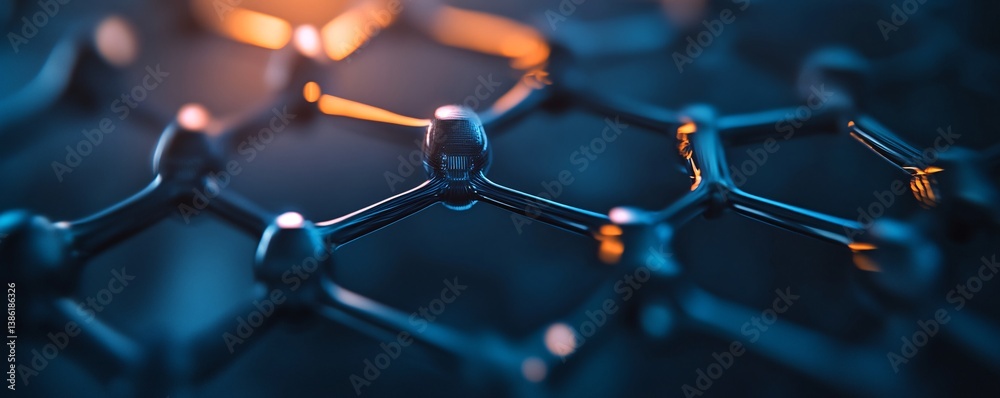 Poster Abstract structure of nanomaterial forming hexagonal grid