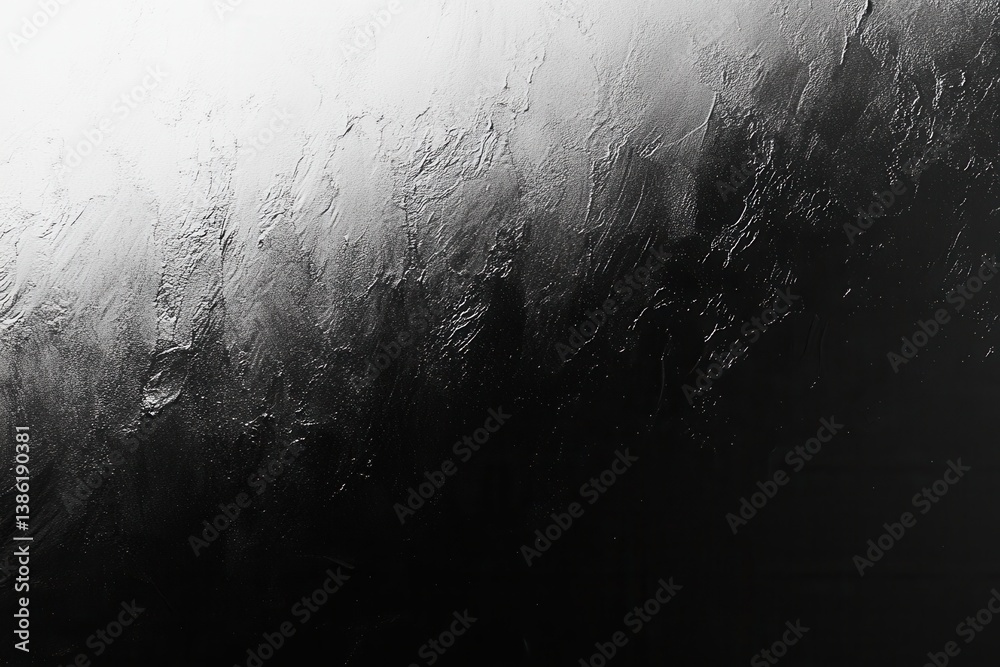 Fototapete water droplets collect on a smooth black surface, showcasing contrast against a white background in 
