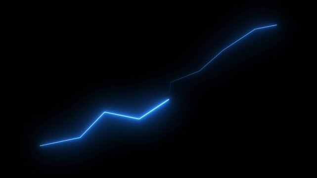 Neon rising arrow flicker, success concept. Glowing Neon rising arrow animation, success, Neon rising arrow animation, success concept.