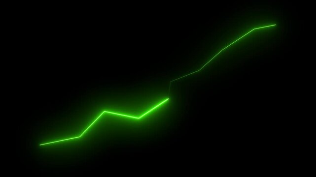 Neon rising arrow flicker, success concept. Glowing Neon rising arrow animation, success, Neon rising arrow animation, success concept.