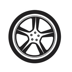car wheel vector icon