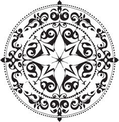 Elegant Floral Circle Template for Watercolor Creations 