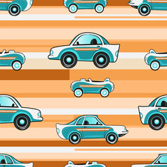 Pattern with children's cars in the background