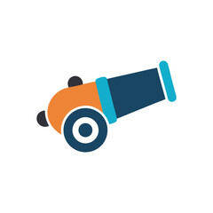 Cartoon Cannon Image for Historical or Military Projects