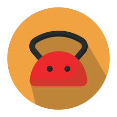 Dumbbell gym tools flat icon, muscle exercise, workout, healthy lifestyle icon symbol vector design illustration. 