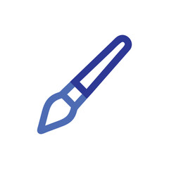 Blue Paintbrush Icon: Art, Design, and Creativity Concept