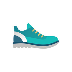 Teal sneaker, running shoe illustration, exercise, fitness