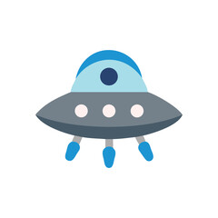 Flying Saucer Spacecraft Illustration, UFO Concept, Outer Space