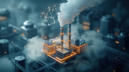 Industrial Complex Digital Illustration