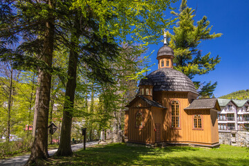 Zabytkowy drewniany kościół w Krynicy-Zdroju. © Jacek