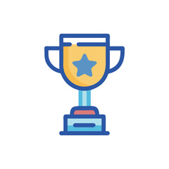 Winner's Trophy: Symbol of Success and Achievement Vector Icon