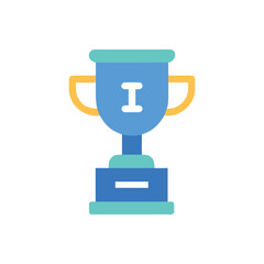 Colorful Trophy Icon Representing Success, Achievement and Victory