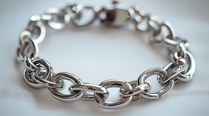 Obraz premium Stylish silver charm bracelet for women high resolution picture