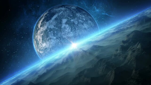 Flight Above Alien Planet 4K 