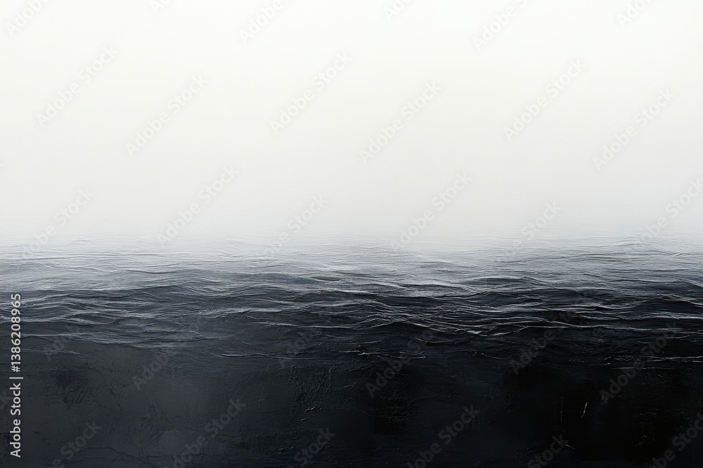 Aufkleber visual representation of abstract mountain landscape with gentle curves, soft textures, and a misty 