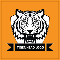 Tiger Head Silhouette Vector illustration