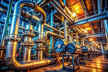 Industrial Pipes Valves Factory Machinery Engineering