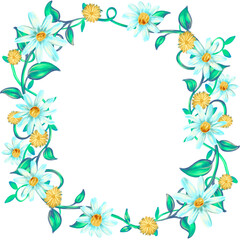 Bright Flower Border Frame