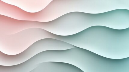 Abstract pastel layered waves background for creative designs, presentations