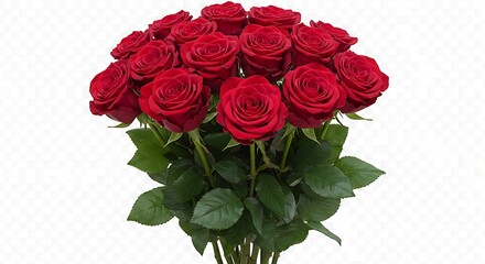 Vibrant Red Rose Bouquet: A Close-Up Studio Shot AI Generated