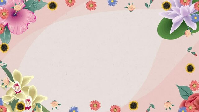 frame with flowers