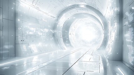 Obraz premium Technology mesh wave background abstract white high resolution picture