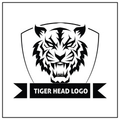 Tiger Head Silhouette Vector illustration