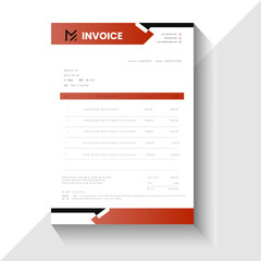 Obraz premium Modern & Clean Invoice Layout template design