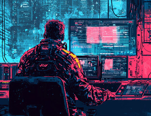 Hacker, Cyber, Cybercrime, Virtual world, Artificial Intelligence