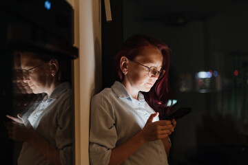 Woman Connecting Online in a Cozy Setting