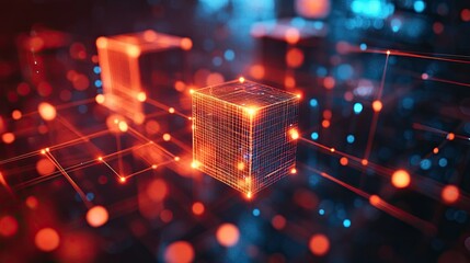 3D Visualization of Cubes in a Polygonal Mesh Network --ar 16:9 --style raw --stylize 250 --v 6.1 Job ID: ec9b431a-3ee9-494b-86be-40059c962401