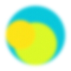 Grainy Colorful Circular Aura Gradient Abstract Shape with Neon Glow on a transparent background