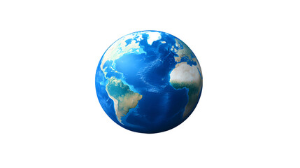 Fototapeta premium Globe with Blue Oceans and Continents on a Black Background