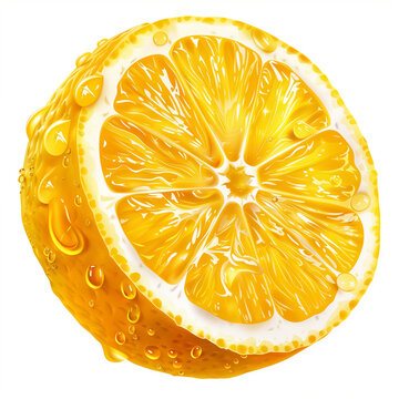 Lemon fruit isolated in white background 