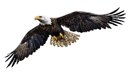 Naklejka premium Flying eagle talons visible wallpaper