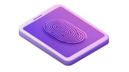 Fingerprint Recognition on Modern Smartphone Display  Security and Technology Concept