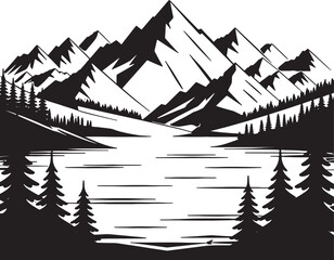 vector illustration of mountain