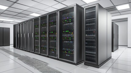 Server racks in modern data center (1)
