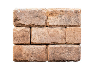 Obraz premium Textured natural stone blocks for building and landscaping projects, cut out