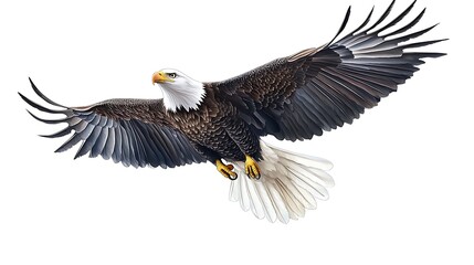 Naklejka premium Majestic bald eagle flight photo