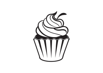 Cupcakes  silhouette vector