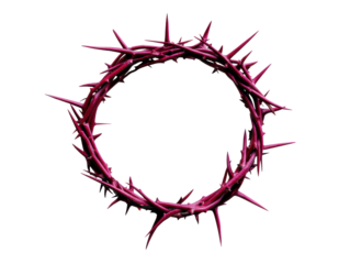 Crown of thorns: a symbol of Easter's sacrifice and redemption, cut out