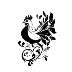 Fototapeta premium Art Deco Rooster Illustration