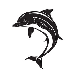 A Vector Silhouette Dolphin Fish 01.eps