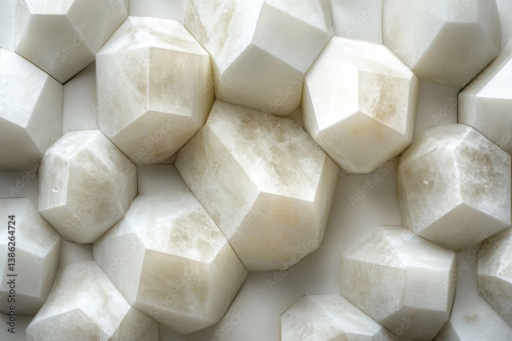 Aufkleber collection of smooth, polished stone cubes arranged in pattern showcasing natural variations in text