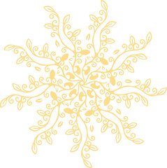 Intricate Floral Mandala Design, Ornate Floral Line Art