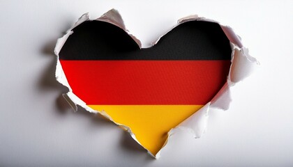 Naklejka premium german flag heart