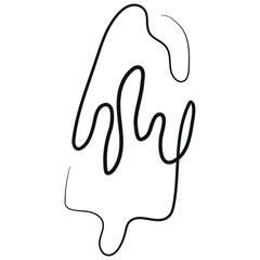 Obraz premium simple icon of a rectangular ice cream on a stick drawn with a single outline in line art style