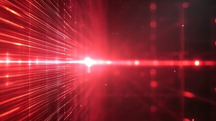 Obraz premium Abstract red light rays perspective background