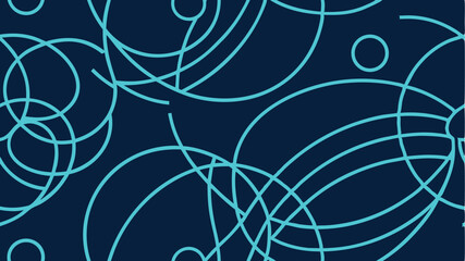 Abstract geometric pattern featuring blue lines on a dark background creating a modern visual design with various shapes